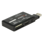 Preview: Delock SuperSpeed USB 5 Gbps Card Reader für CF / SD / Micro SD / MS / M2 / xD Speicherkarten